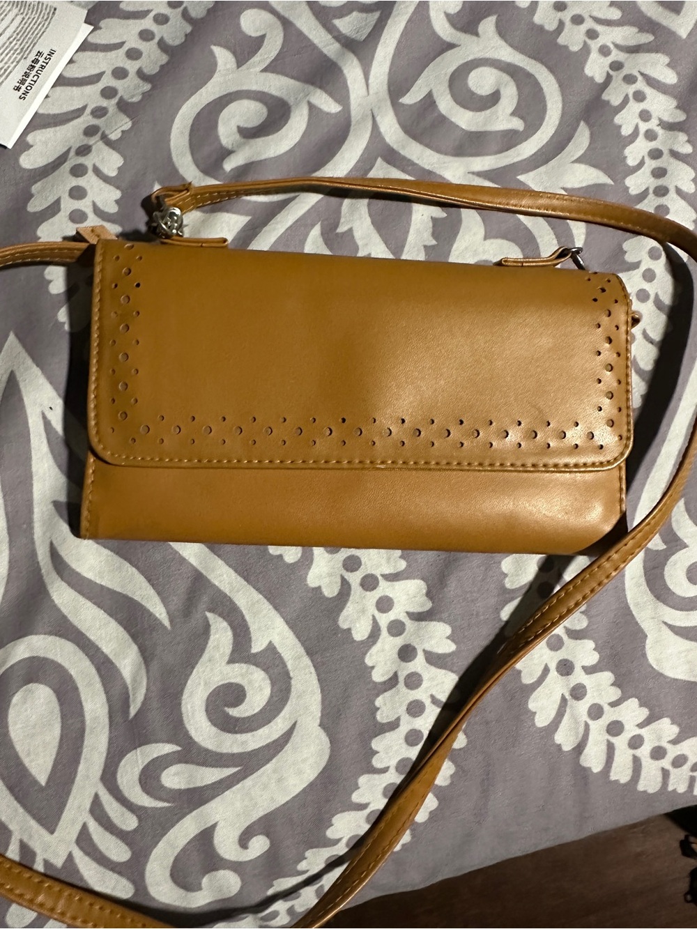 Classic Tan Crossbody Wallet - Women's Convertible Bag